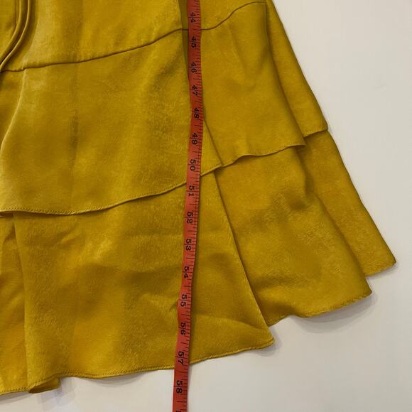 Lulus In Love Forever Maxi Dress Small Mustard Yellow Satin Formal Wedding Guest - Picture 15 of 15